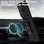 Case Designed for Samsung Galaxy S22 6.1" 5G, Samsung S22 Case with Camera Cover & Kickstand Military Grade Shockproof Heavy Duty Protective Phone Case for Galaxy S22