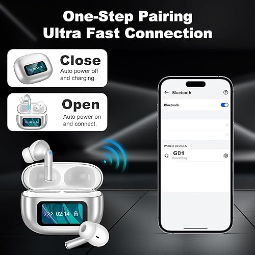 Miniatura 6 de Auriculares inalámbricos de traducción de idiomas AI, 3 en 1, traductor en tiempo real, 144 idiomas y acentos con pantalla táctil inteligente LCD,