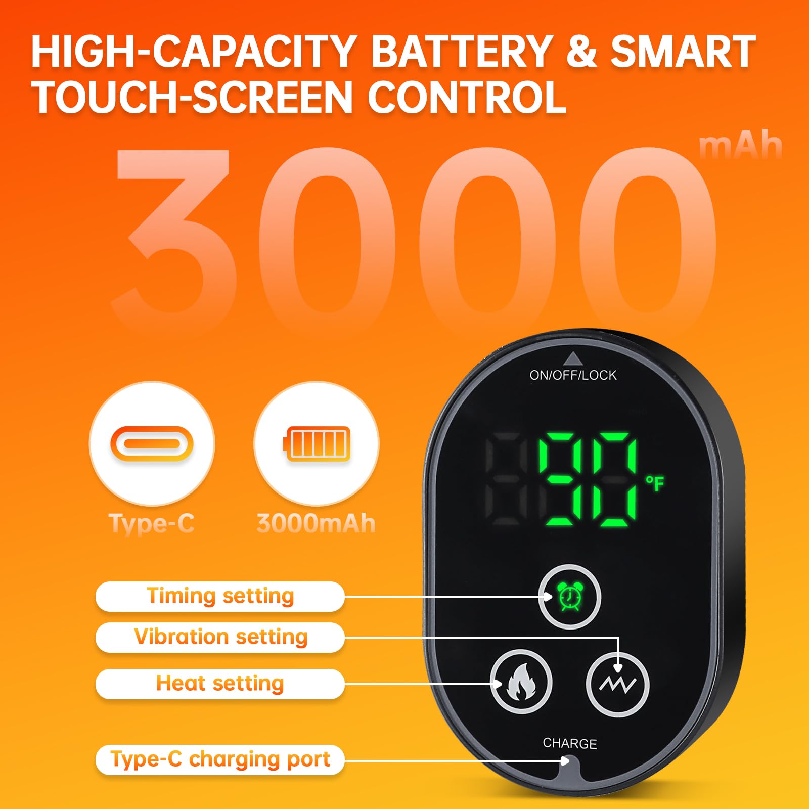 Masajeador De Pies Inalámbrico, 2PC Masajeador Eléctrico De Pies, Masajeador de pies con 3 Modos de Vibración y 6 Niveles de Calor Masajeador 4 en 1 para pies, Piernas, Rodillas y Codos