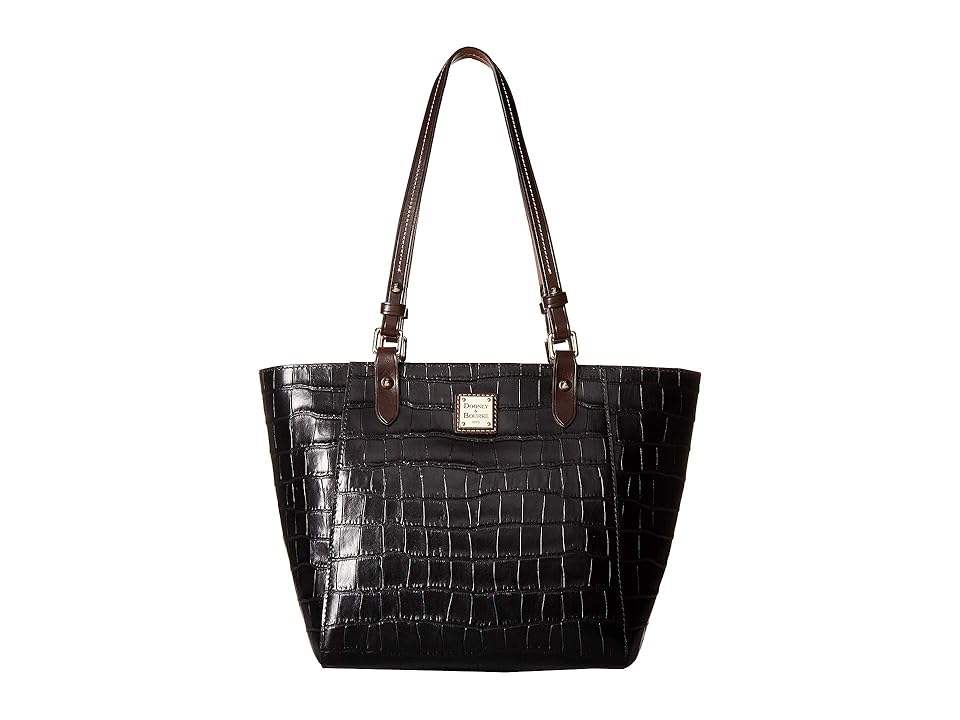 

Dooney & Bourke Oakdale Janie Tote (Black/BN Tmoro Trim) Tote Handbags