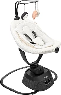 Babymoov Swoon Evolution Remote Control Baby Swing/Rocker, 8 Movements, 5 speeds, Timer, lullabies, 360° Rotation, with Newborn Insert and Play Arch