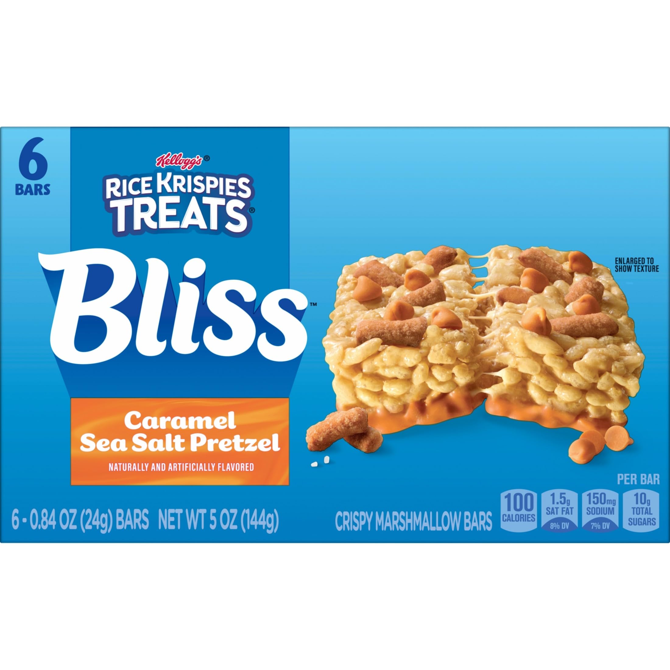 Rice Krispies Treats Squares - Pretzel de caramelo de 5 onzas, 6 unidades
