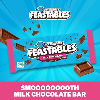 Feastables MrBeast Milk Chocolate 4 x 60g – Gift Box – 240g (Milk Chocolate)