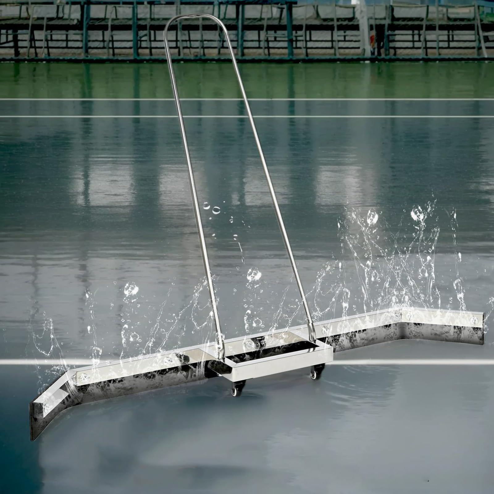 Limpiador de cancha de tenis profesional en acero inoxidable con tira adhesiva