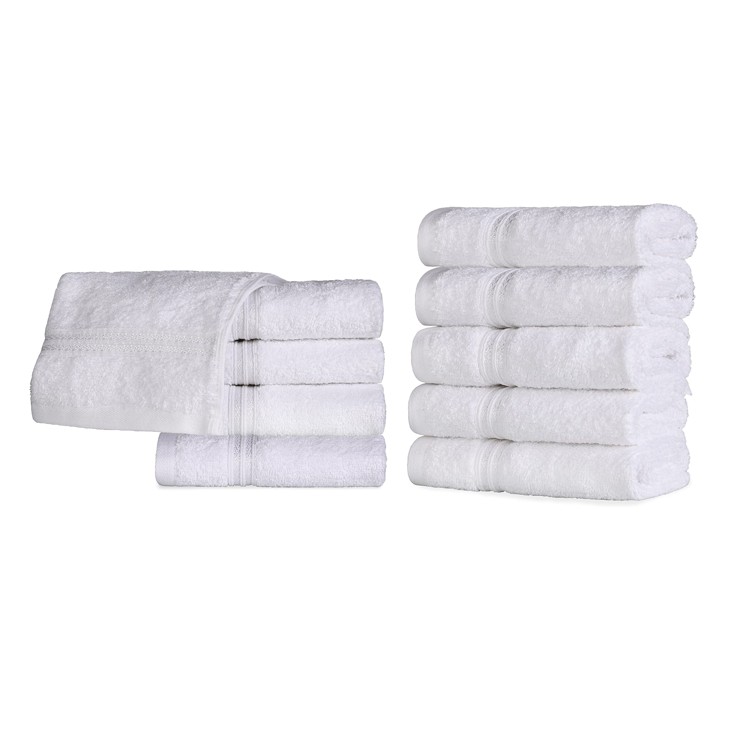 SUPERIOR Egyptian Cotton 10Piece Face Towel Set, Small Towels for