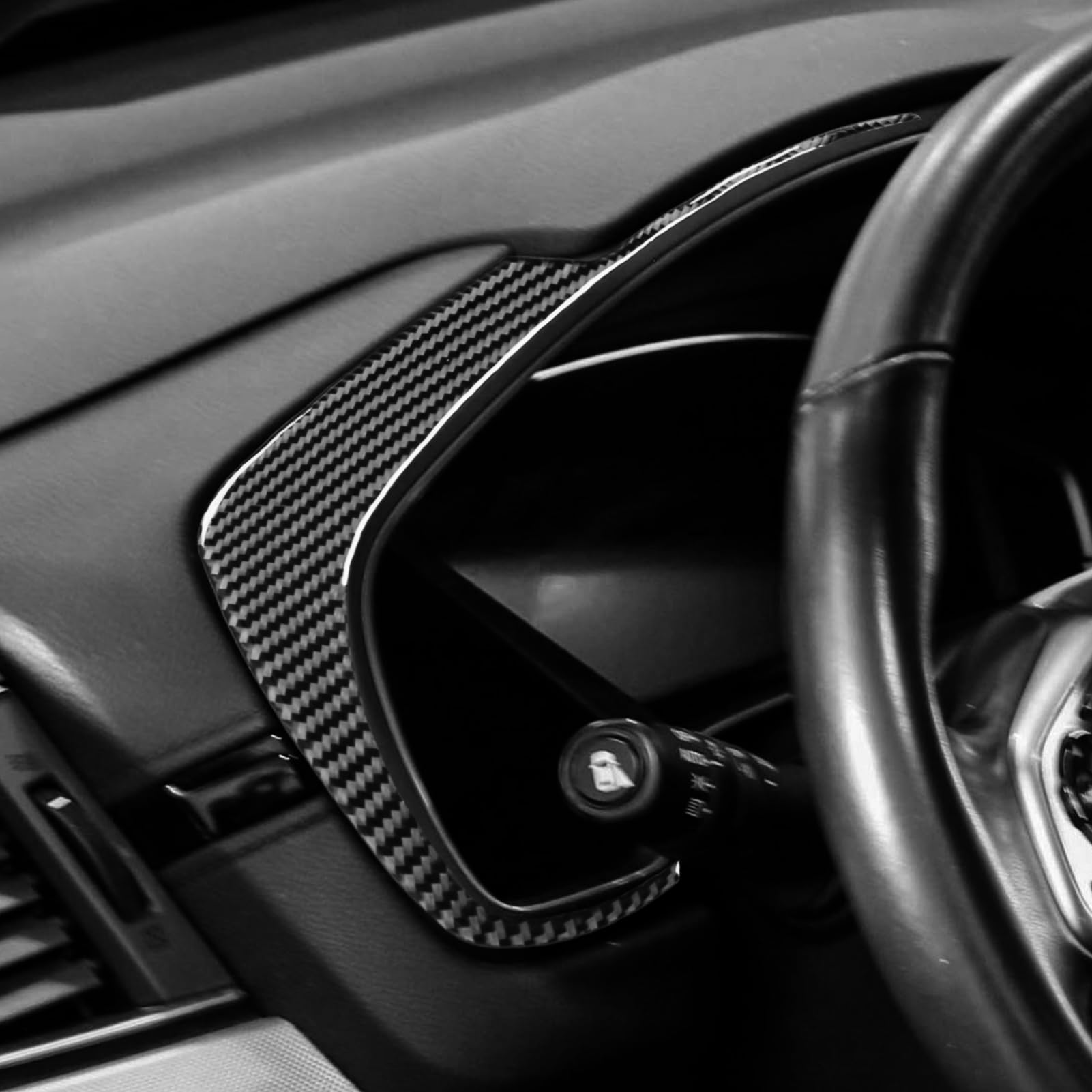 Real Premium Carbon Fiber Compatible with Honda CRV 2017 2018 2019 2020 2021 Accessories Car Center Dash Cover Sticker Decal Auto Interior Trim