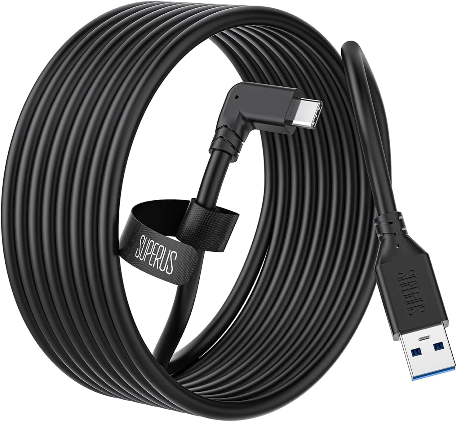 SUPERUS Link Cable 16 FT Compatible with Oculus/Meta Quest 3/2/1 – USB 3.0 to USB C Charger Cable, High Speed Data Transfer & Charging Cord, Accessories for VR Headset Gaming PC/Steam VR