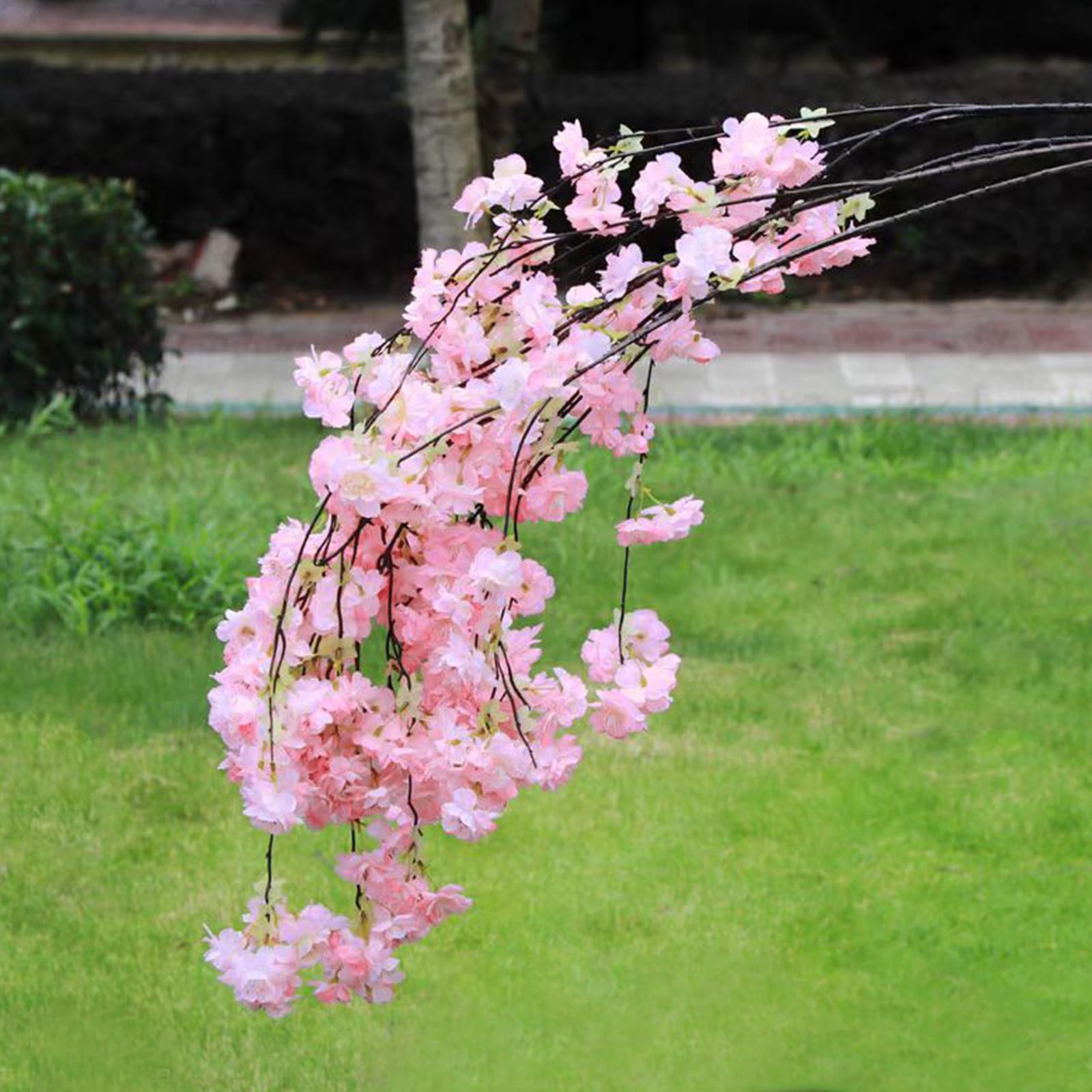 桜　造花　大枝　枝垂れ　 4本 ウェディング　入園式　 温泉宿ロビー　カフェなど Amazon｜siawadeky 桜 造花 しだれ桜 3本セット 桜の大枝 シルク