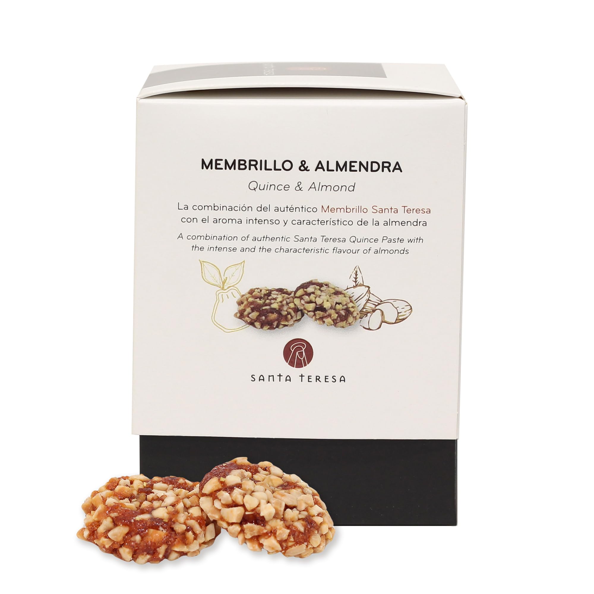 Santa Teresa - Pack de 6 estuches de Cookies de Membrillo recubiertas de Pistacho y Almendra. Sin Gluten. Apto para Veganos. 135g x 6 unidades