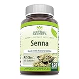 Senna Supplement | 500 Mg | 120 Veggie Capsules | Made with Natural Senna | Non-GMO | Gluten-Free | Made in USA