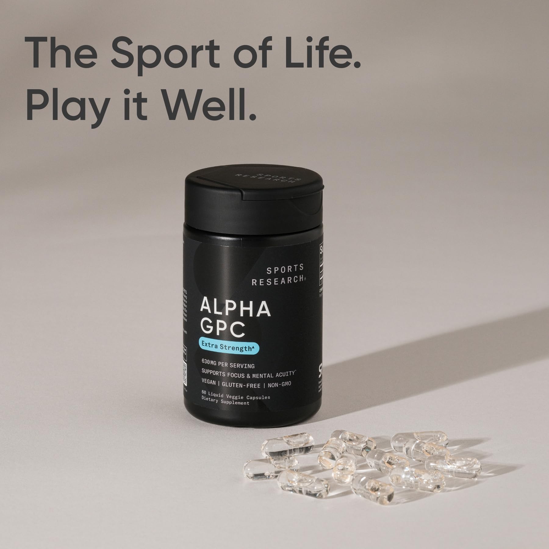 Sports Research® Alpha GPC 630mg, 60 Liquid Capsules — Amazon image 7