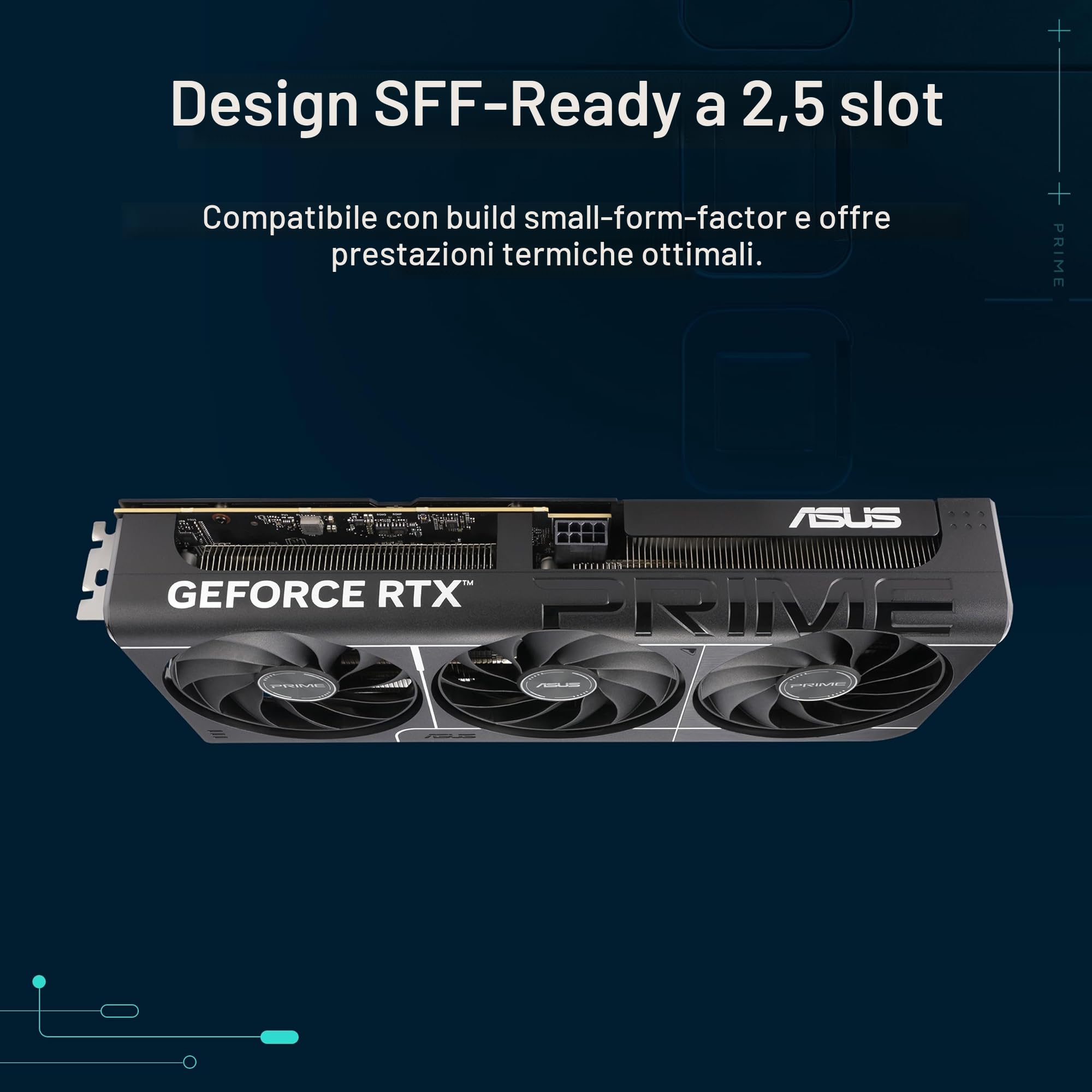 ASUS Prime NVIDIA GeForce RTX 5060 Ti OC Edition, Scheda Grafica 8 GB GDDR7, 128 Bit, PCIe 5.0, 3 Ventole Axial-Tech, 1 HDMI 2.1, 3 DisplayPort 2.1, GPU Tweak III, Nera, PRIME-RTX5060TI-O8G