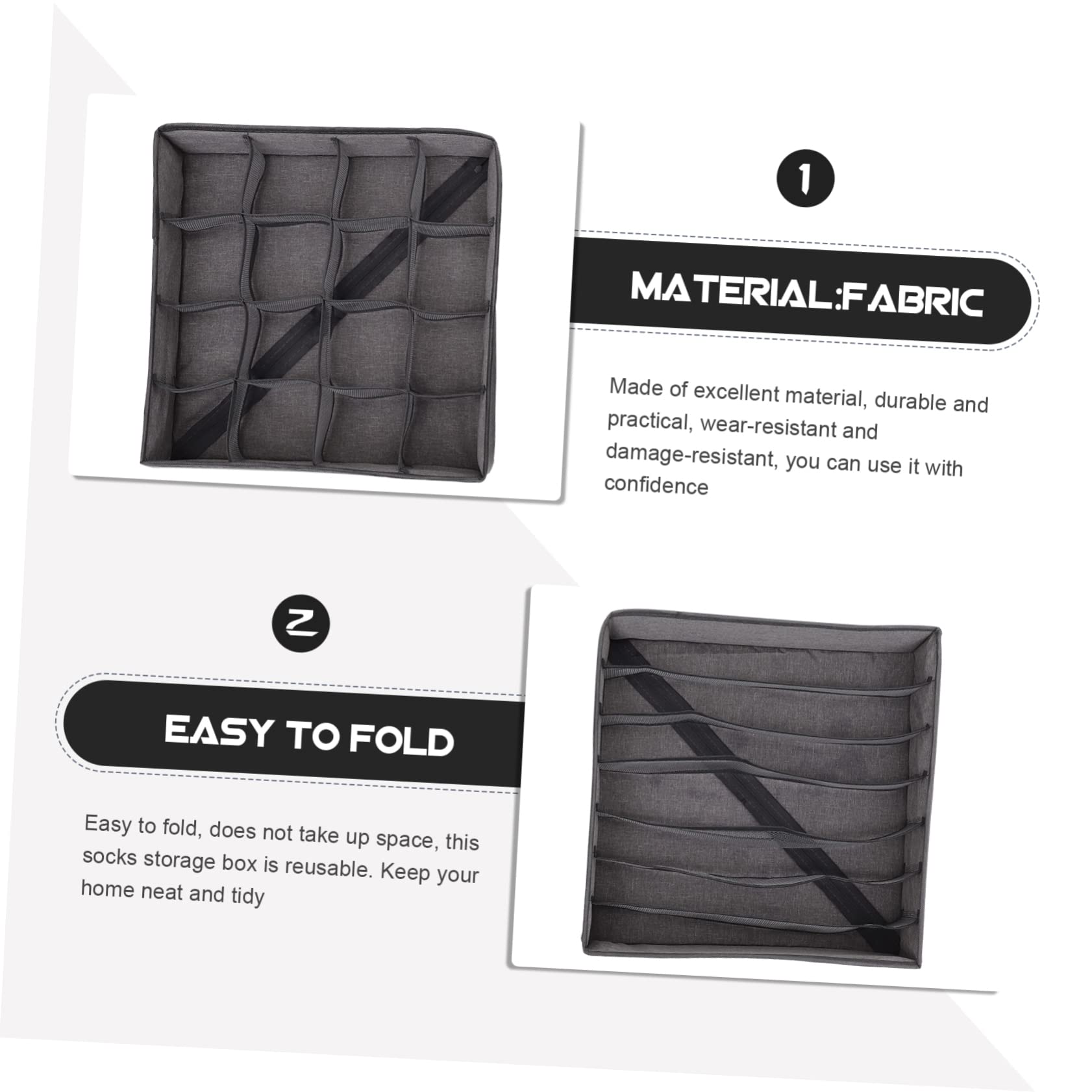 MAGICLULU Scatola Organizer per Biancheria Intima e Calze 2 Pezzi