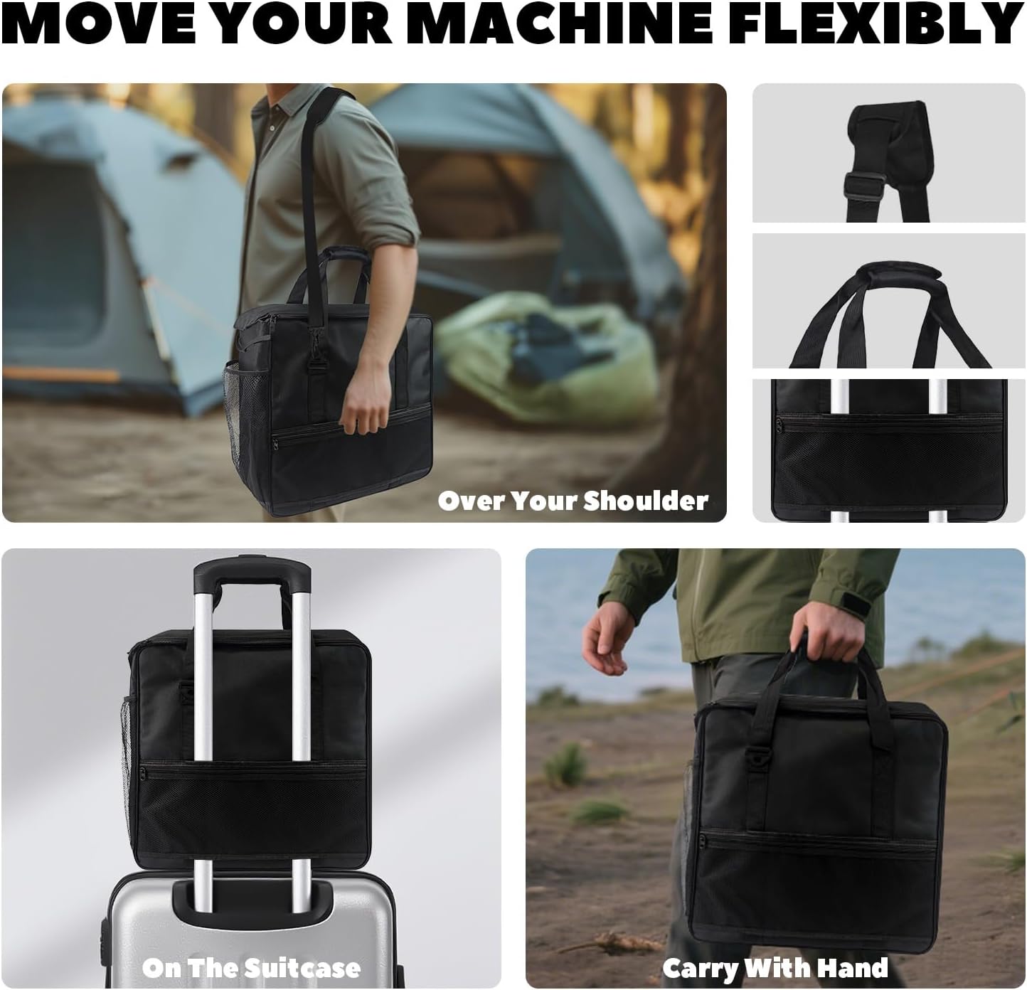 Slushie Machine Storage Bag,Carrying Bag for Ninja Slushie Machine FS301 & FS300 Easy Access to Your Machine with Zipper Side Opening, Carrying Case Portable Slushie Travel Bag with Handle