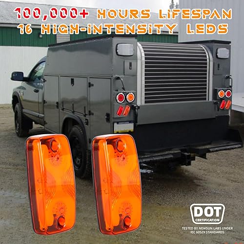 Miniatura 8 de NEW SUN 6 luces de separación ámbar de 2.5 pulgadas, luces LED para remolque, luces laterales, luces de separación para camión, remolque, caravana,