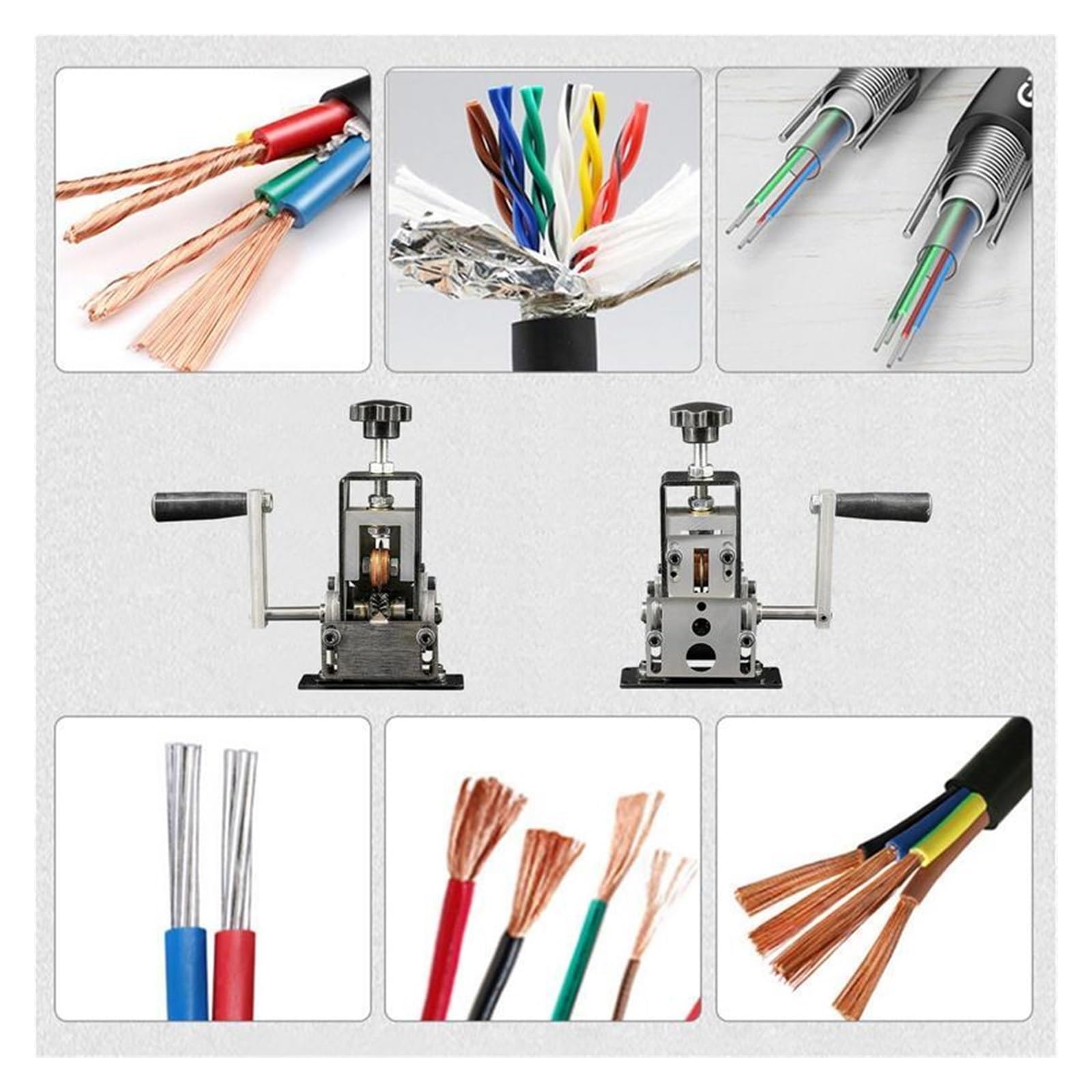 Macchina spellacavi Manuale 1-20mm Macchina Spellafili Elettrica Automatica Pelapavi Manuale Manovella Spellafili Rottami Filo di Rame Spellatura Riciclare