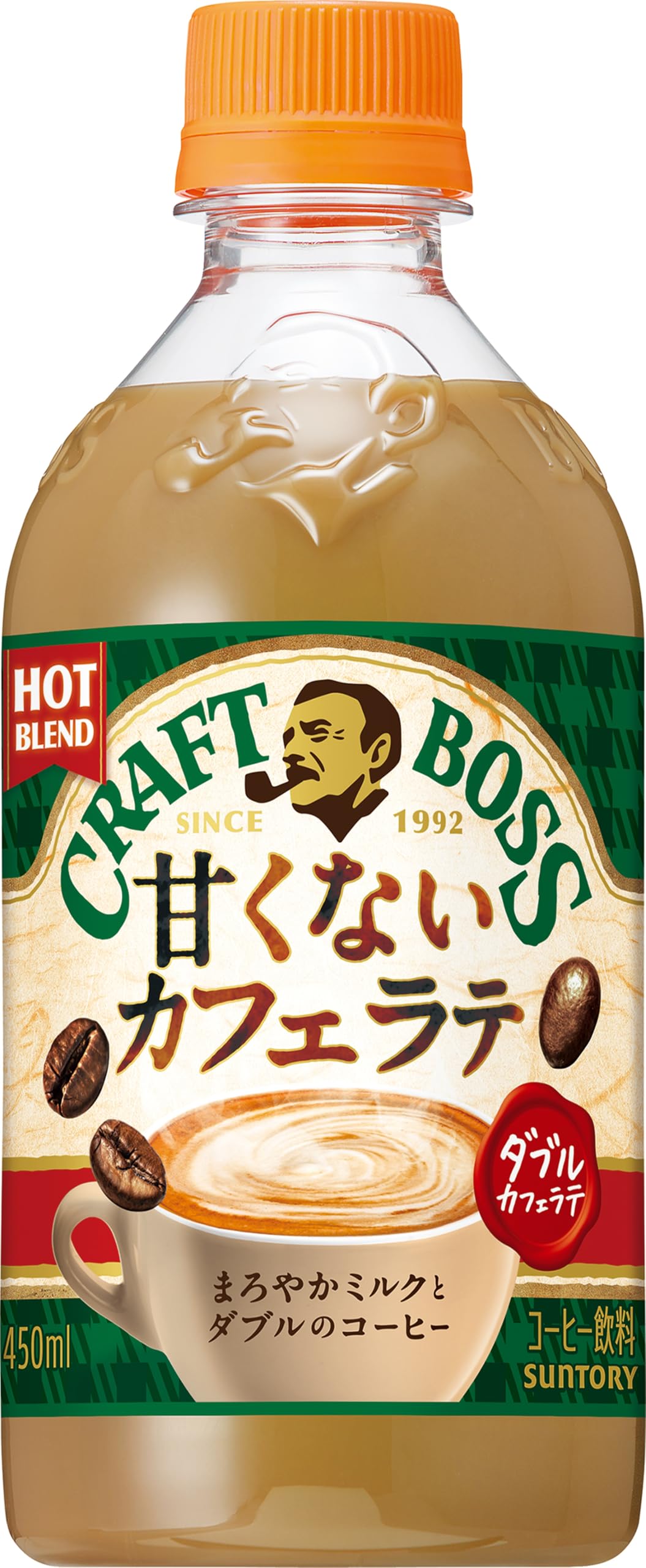 Amazon.co.jp: BOSS Suntory Craft Boss Unsweetened Cafe Latte, Hot