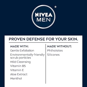 NIVEA MEN Maximum Hydration Deep Cleaning Face Scrub With Aloe Vera, 1 Pack of 4.4 Oz Tube