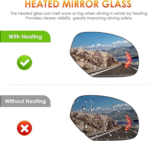 Miniatura 3 de Espejo lateral izquierdo del conductor y del lado derecho del pasajero de repuesto para Chevy Silverado Suburban Tahoe Avalanche GMC Sierra Yukon