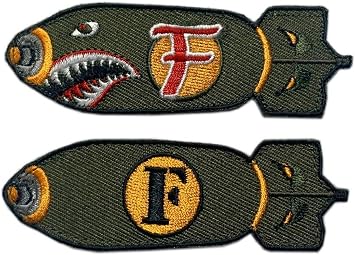Dropping F Bomb Morale Tactical Patch [2PC Bundle -3.5 x 1.0 -Hook Fastener-FB 8,10]