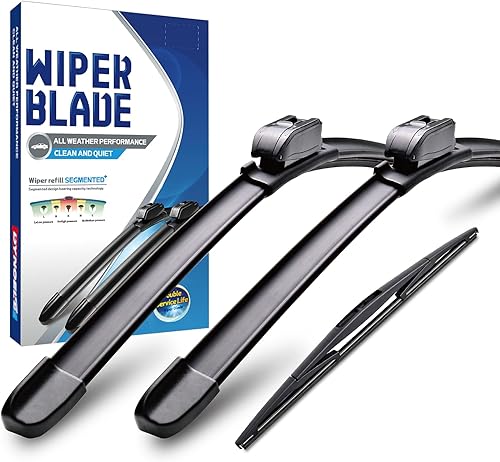 Miniatura 8 de Limpiaparabrisas de 26 pulgadas + 16 pulgadas + 12 pulgadas para Honda CR-V 2012-2016, limpiaparabrisas de repuesto para todas las estaciones (juego