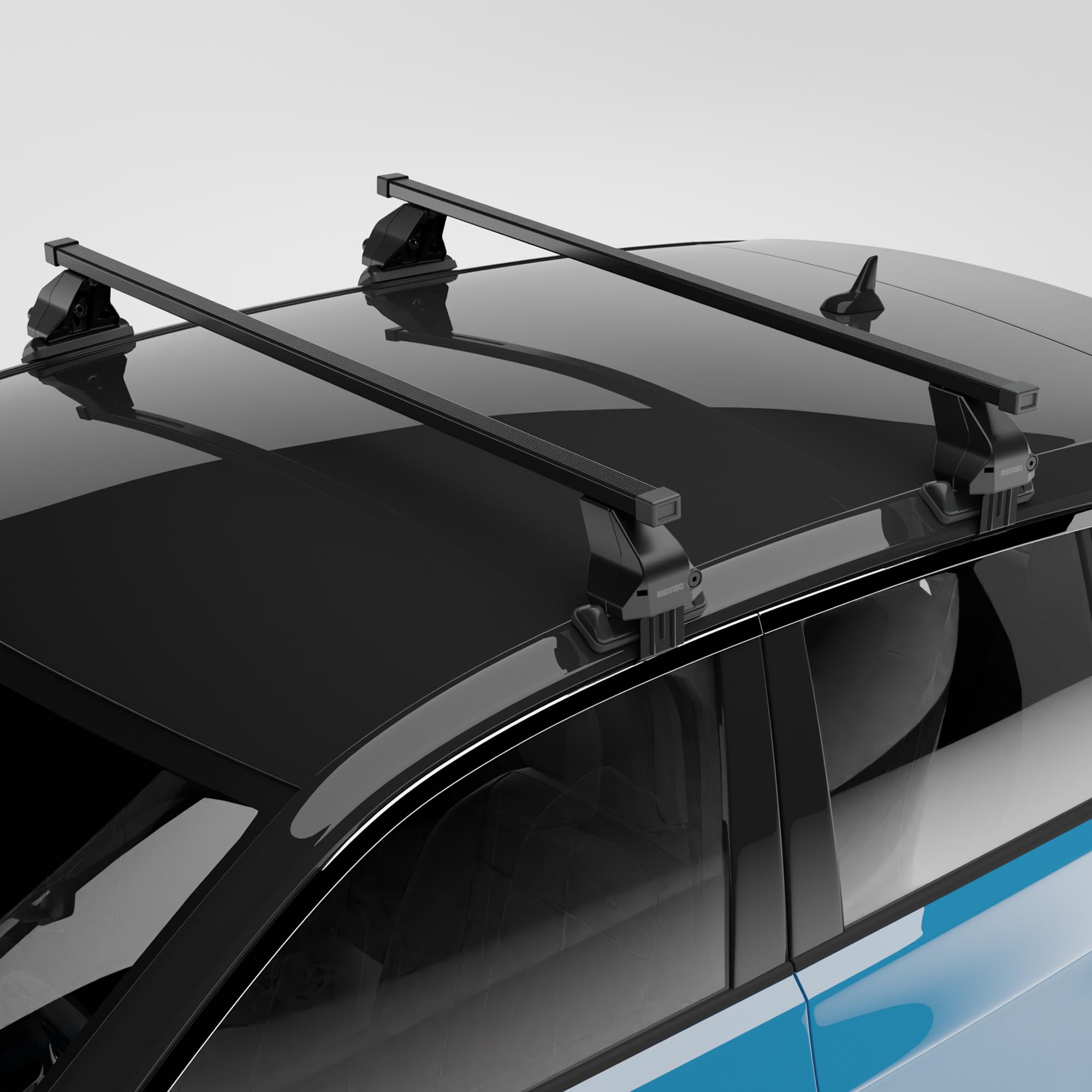 Barre portatutto Omega in acciaio compatibile con NISSAN Qashqai/Dualis (J12) 5 porte anno dal 2021 in poi con tetto liscio