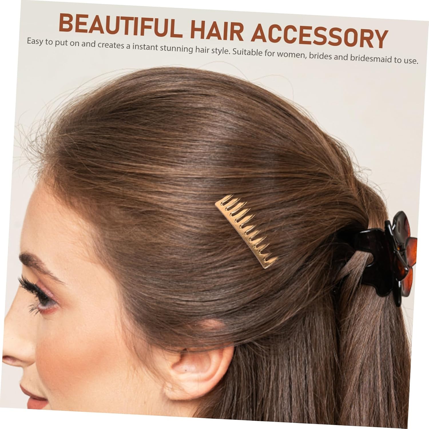 WOONEKY 20pcs Metal Hair Combs for Women Lightweight Side Combs for Easy Hair Styling for Weddings Parties and Everyday Use