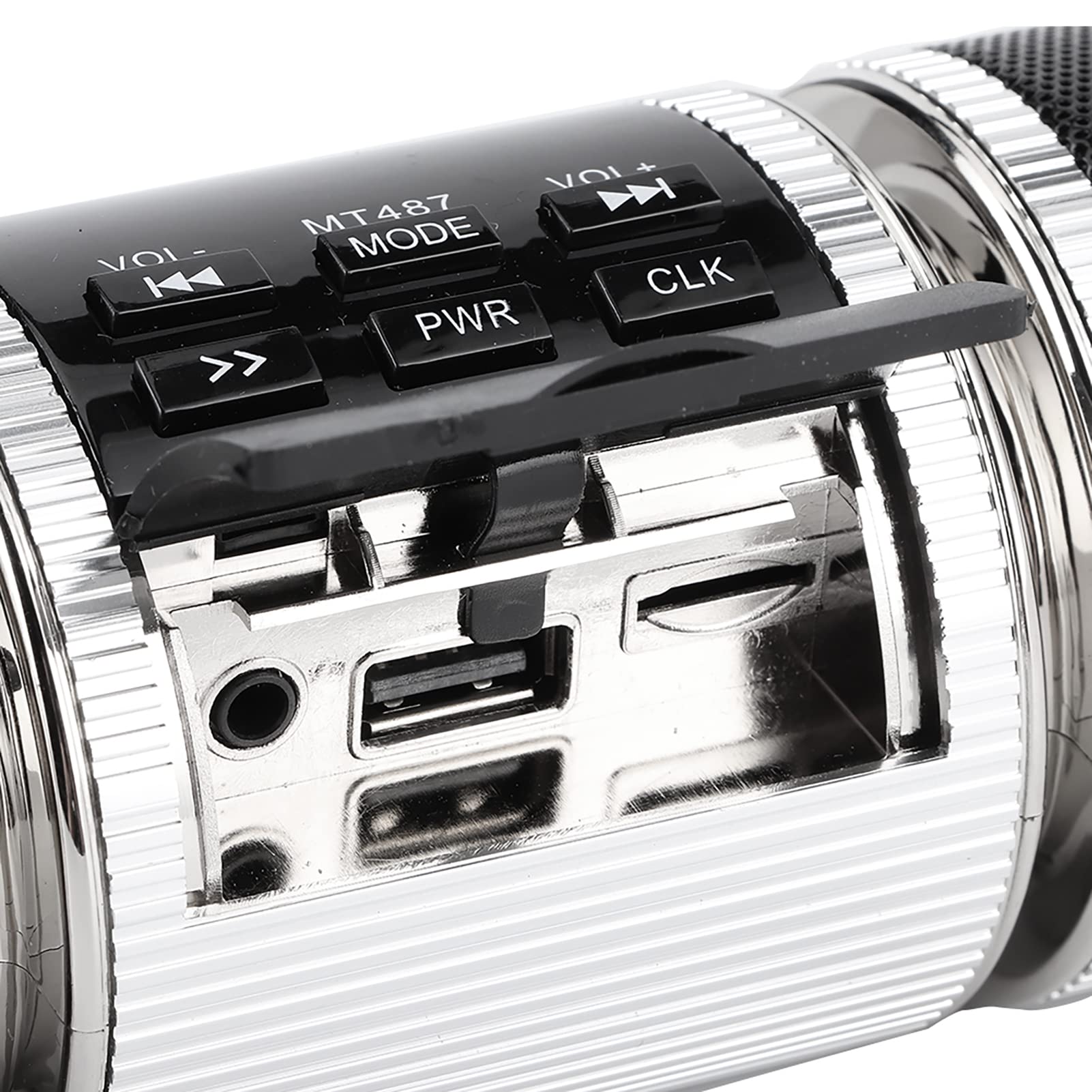 aqxreight Altoparlante Stereo per Moto Lettore Musicale MP3 Impermeabile Radio USB AUX SD per Manubrio Moto Guida All'aperto