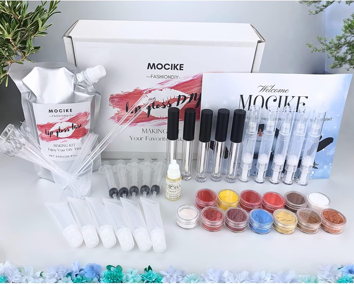MOCIKE DIY Lip Gloss Making kit for Girl Gifts - 74 PCS DIY Lip Gloss kit Make Your Own Lip Gloss