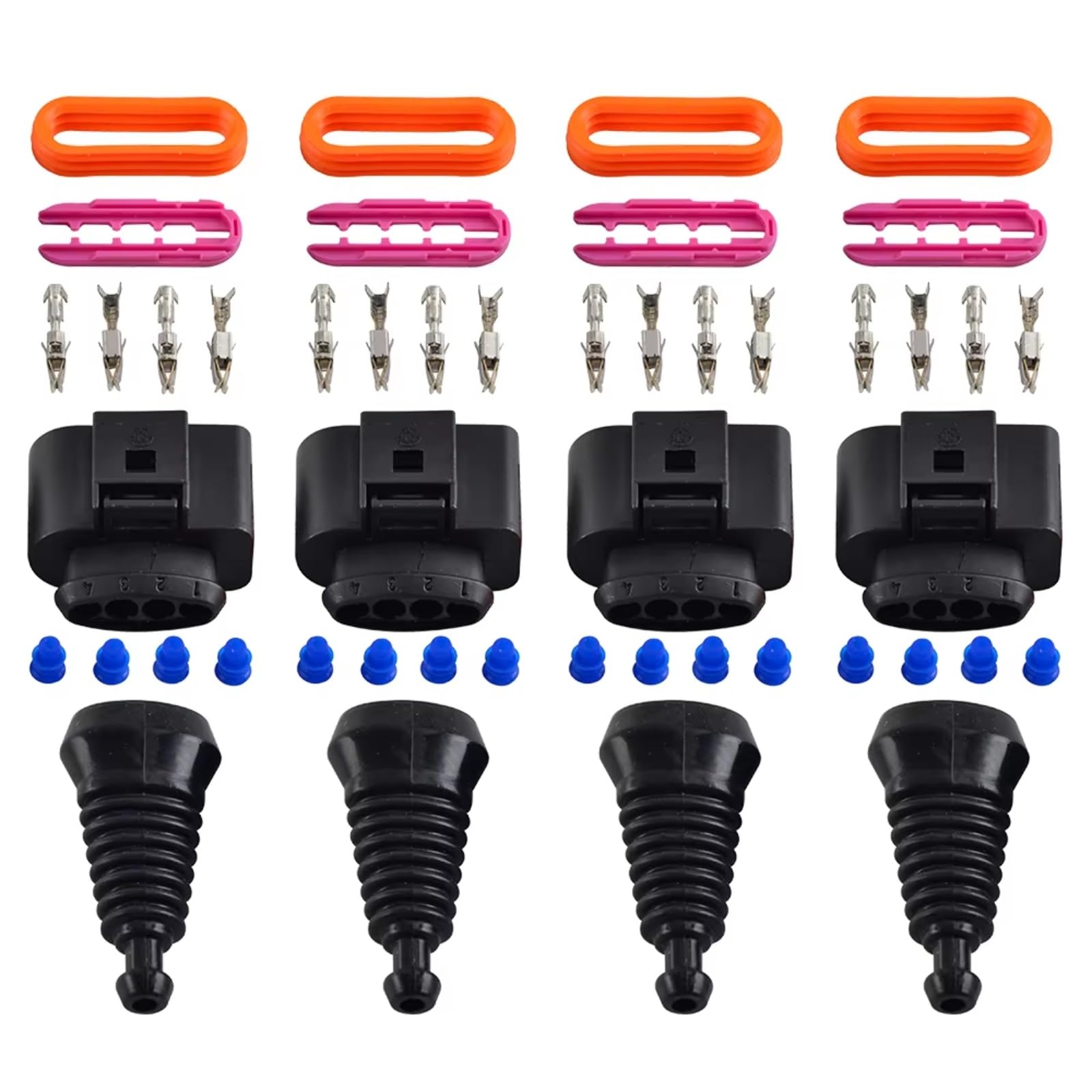 Kfz-Stecker für Audi A4 (2008–2016), Audi A6 (2011–2016) und Audi A8 (2010–2013) – Reparatur- und Austauschset für Zündspulenstecker 1J0998724