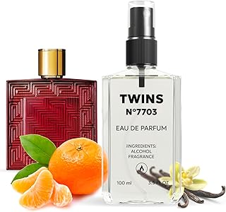 TWINS Impression of Eros Flame | Perfume for Men Eau de Parfum | No.7703 | 3.4 Fl Oz / 100 ml