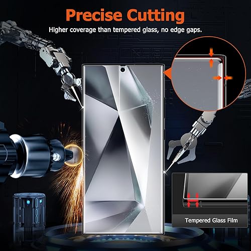 Miniatura 3 de LYWHL Paquete de 3 protectores de pantalla para Samsung Galaxy S24 Ultra, película de hidrogel de TPU flexible y duradera, protección de cobertura