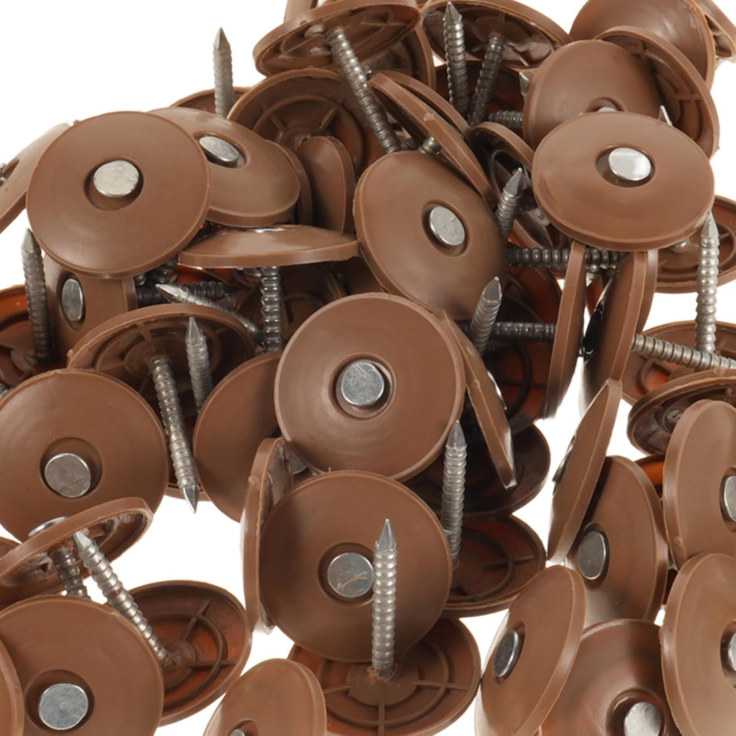 UKCOCO 400pcs Round Plastic Cap Roofing Nails, 25mm/0.98"