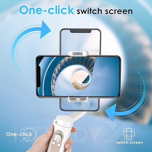 Miniatura 7 de Estabilizador de cardán de 3 ejes  cardán plegable ligero de 05 libras para smartphone iPhone 12 Pro Max1211XSMax con inicio automáticozoom de