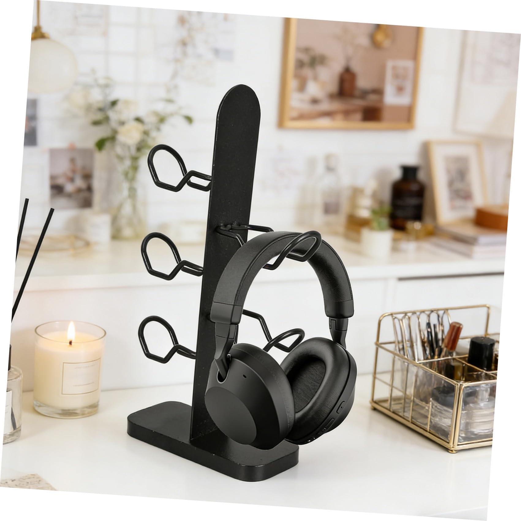 COHEALI Accessorio Mantenere Multifunzione in e Ferro 3 Nero Strati a Supporto per Gaming per Organizzare Ordine Controller Cuffie da Scrivania Postazione Gamer Gioco