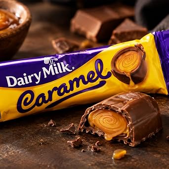 GRO VITS – 12 x Caramel Chocolate Bars 37g, Classic Taste Milk Chocolate with Smooth Golden Caramel Multipack Chocolate Bars – Chocolate Present for Sharing and Christmas Gifting