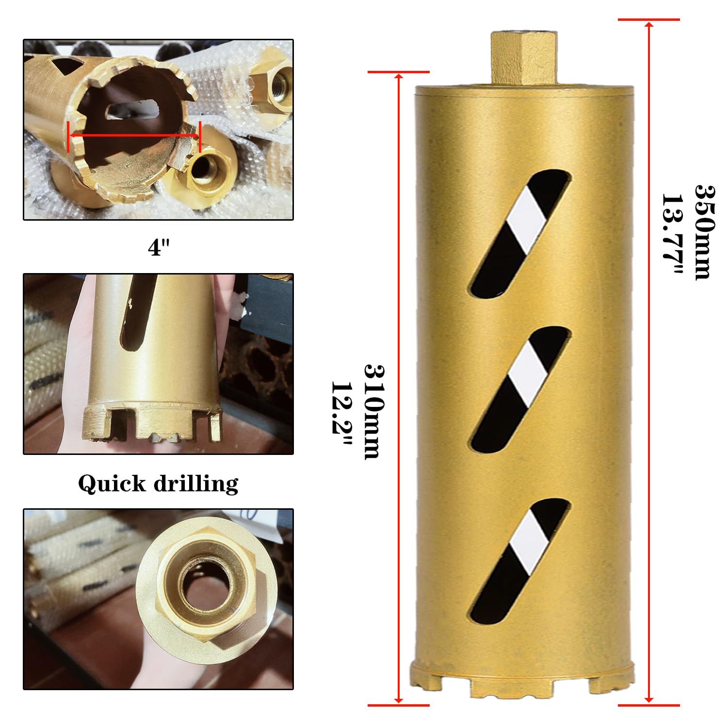 4" Dry Core Drill Bits - Deep Drilling -2 4" Dry Core Drill Bits - Deep Drilling -2