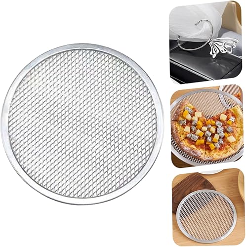 Miniatura 6 de FELTECHELECTR Bandeja redonda para parrilla, bandeja de accesorios para pizza, utensilios de cocina, pantalla de pizza de metal, bandeja para pizza,