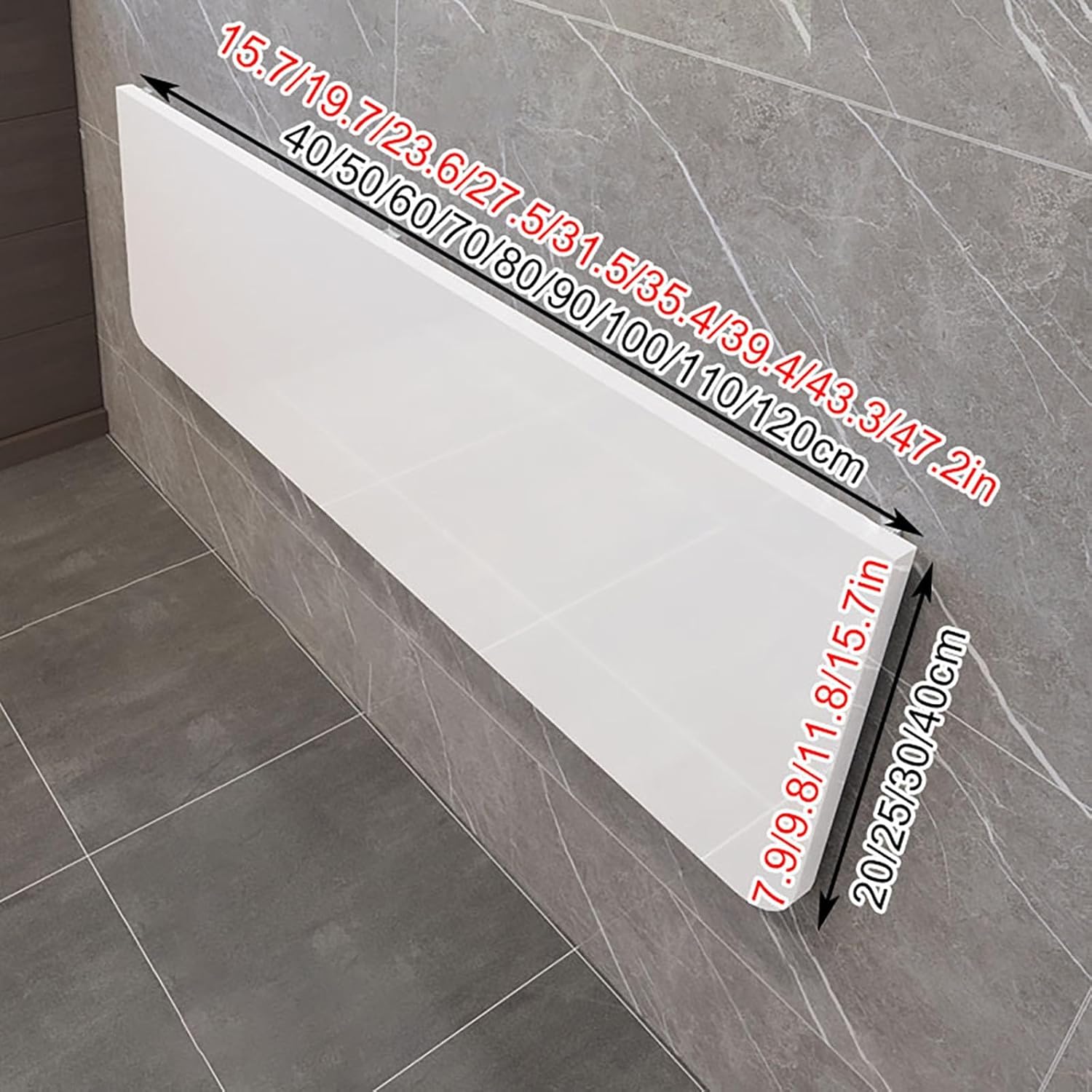 Wall Mounted Folding Table Sturdy Drop Leaf Desk SpaceSaving Wood Floating Desk for Small Apartments Ideal for Study Bedroom & Kitchen Heavy Duty Bracket Included