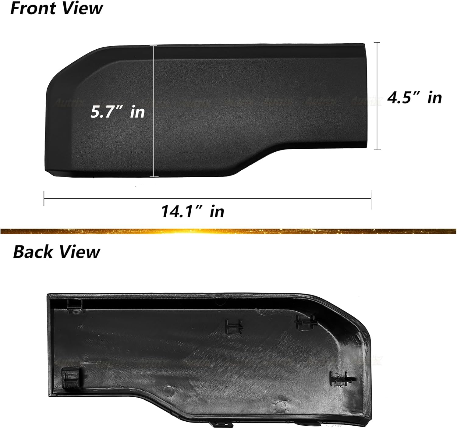 Front Bumper Guards Pads for Ford F150 2024 2025, Front Bumper Inserts End Caps Cover Lower Grille Corner Trim Driver Side and Passenger Side 2PCS (Not Fit Lightning/Raptor)