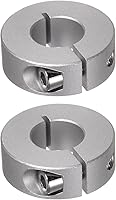 Vista 12 de HARFINGTON Collar de eje de 2 piezas de 0.236 in de diámetro de aleación de aluminio con tornillo dividido collares de abrazadera, 0.787 in