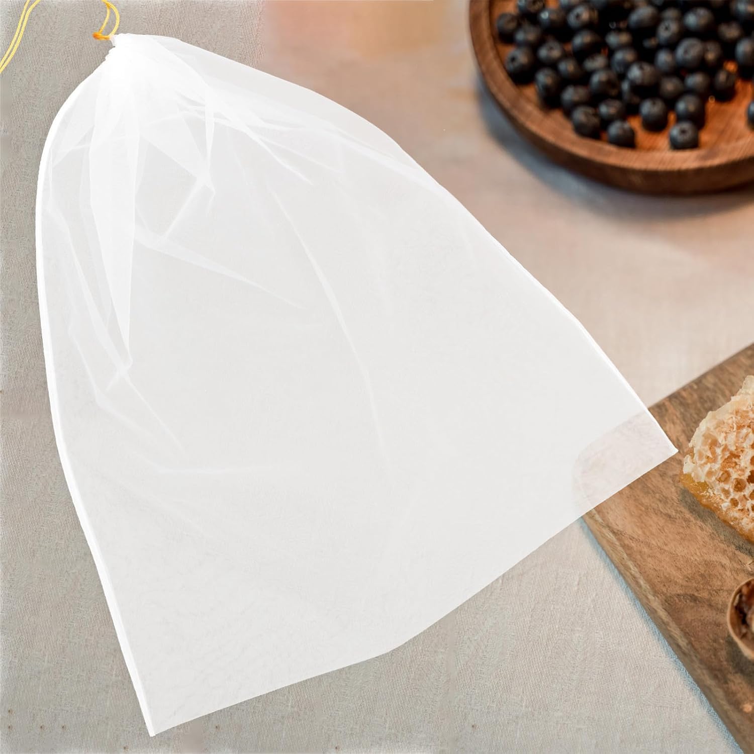 2pcs Nylon Mesh Filter Bag 120 Grit for Honey Straining