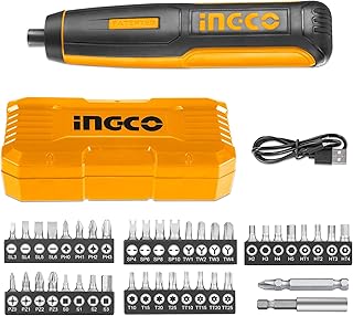 Ingco CSDLI0403 Cordless Screwdriver with 4V Lithium-Ion Battery Powered for Heavy-Duty Tasks