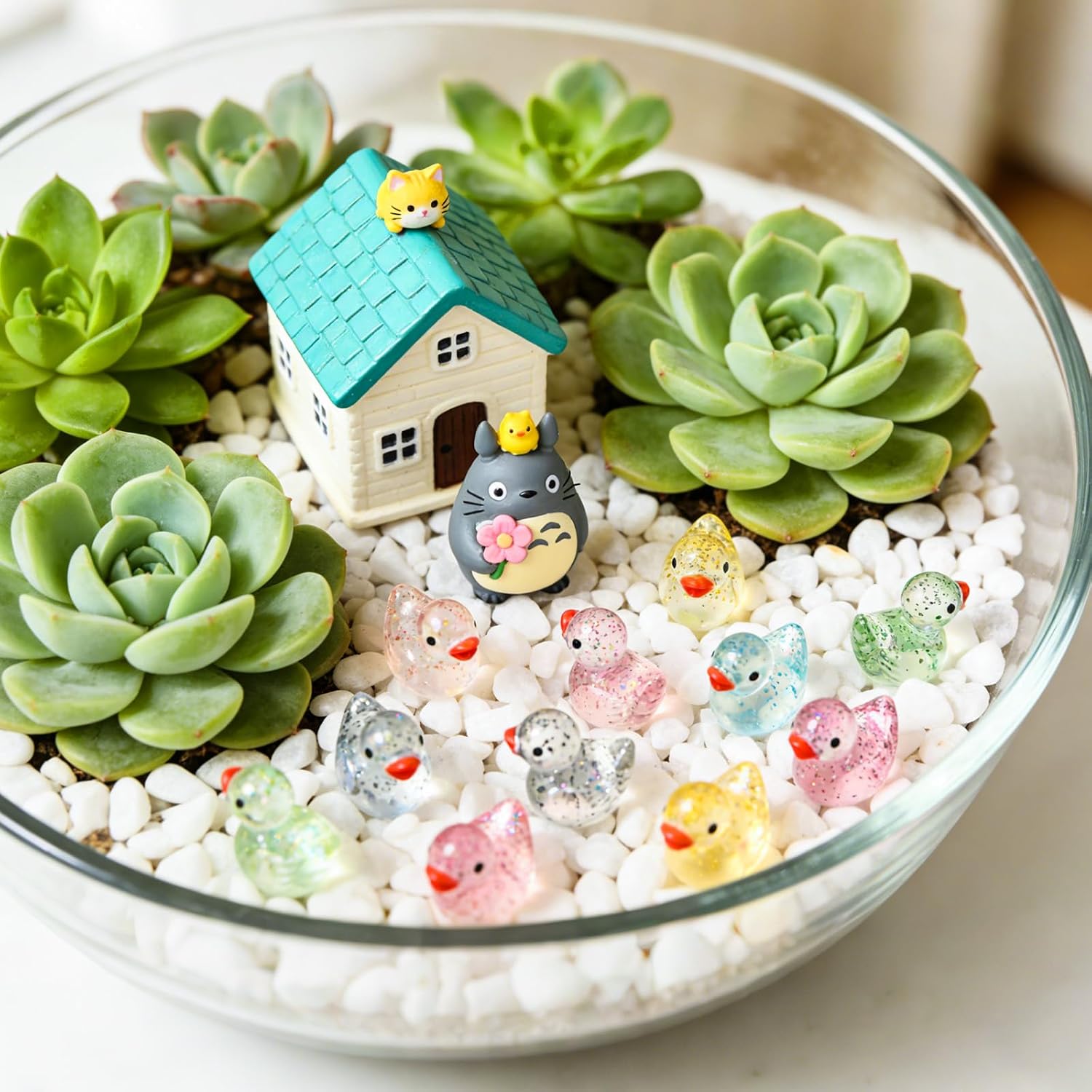 108 Pack Resin Mini Ducks, Duck Charms ，Tiny Ducks