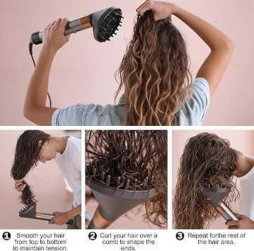 Upgraded Diffuser for Dyson Airwrap Attachment, Diffuser Nozzle Convert Dyson Airwrap Styler to Hair Dryer, 973365-01, Grey
