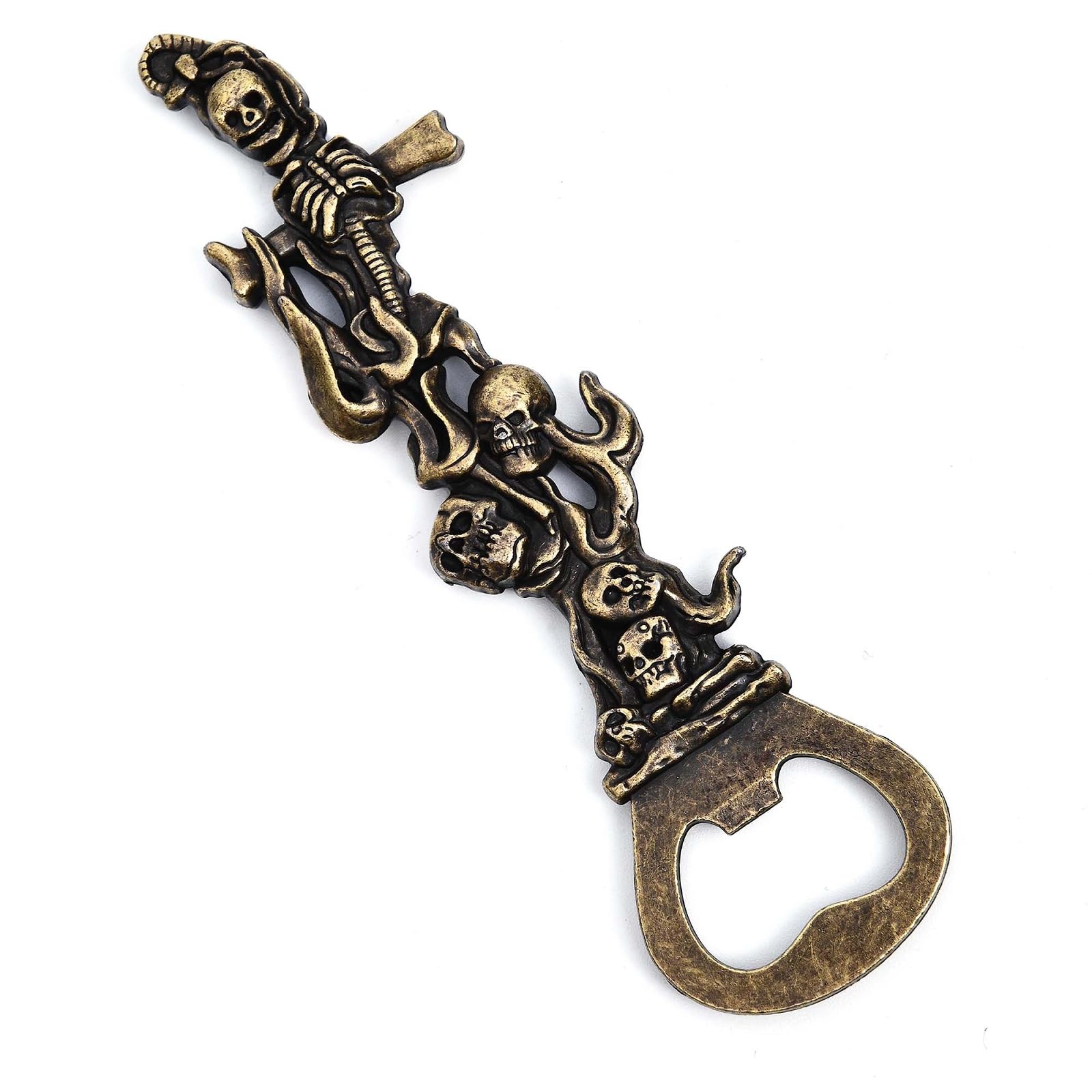 LSJ ORIGINAL Beer Bottle Opener Skull，Cool Bottle Opener for Bar