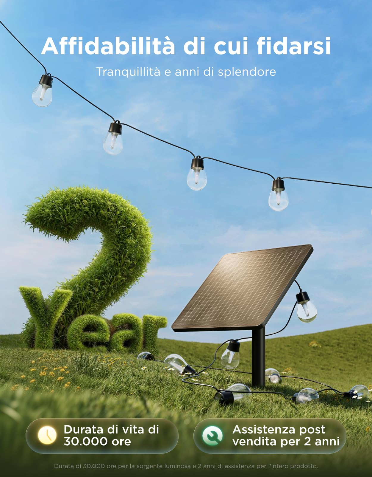 Govee Luci Solari da Esterno 10m, RGBICW con 16 Milioni di Colori, 4800mAh | 112 Modalità e Controllo App, Solo Bluetooth, 8 LED Dimmerabili Infrangibili, IP67 Impermeabile per Giardino, Gazebo, Balcone