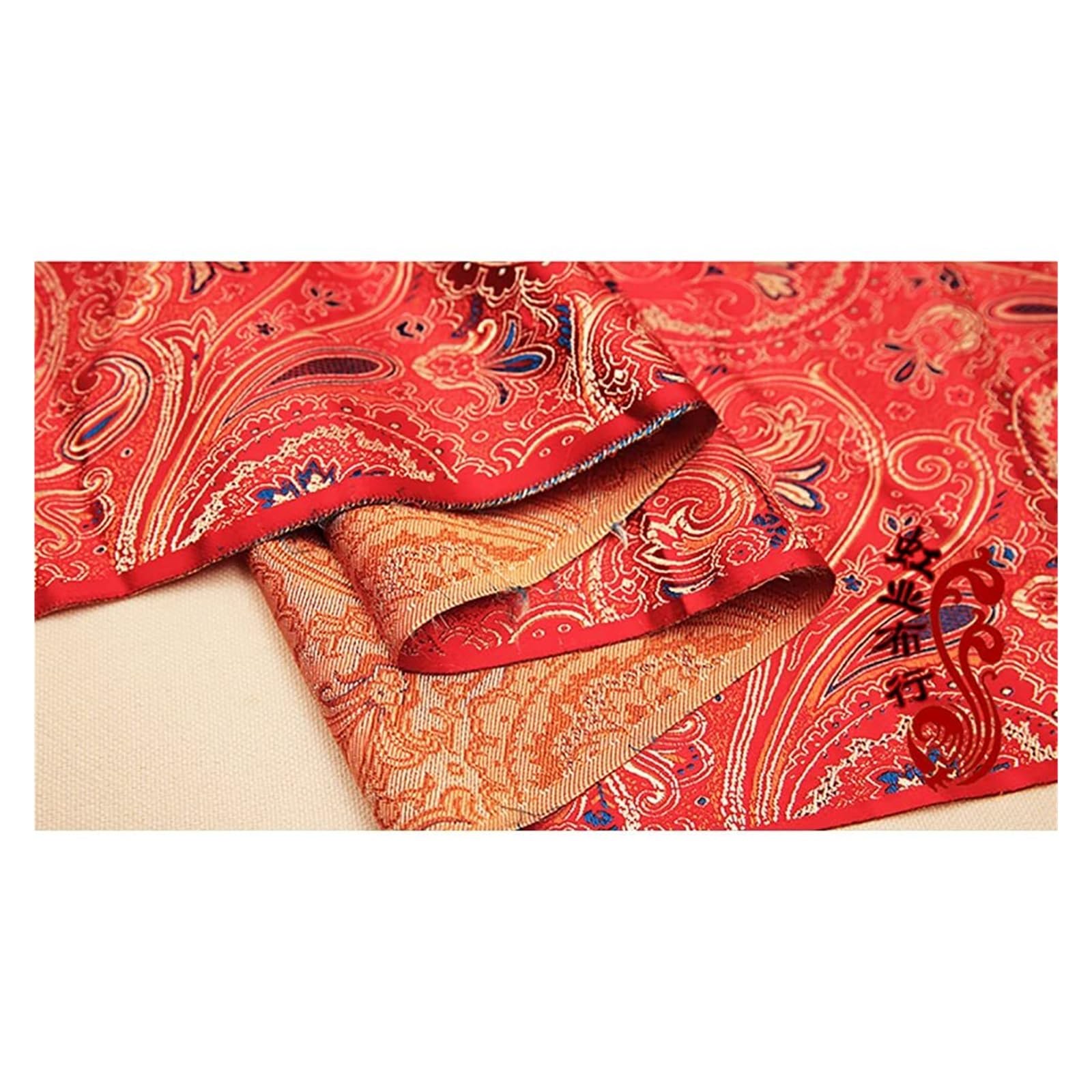 Damast-Polsterbrokat for Möbel und Wohnaccessoires(Red,75cm*150cm)