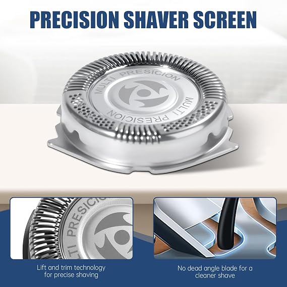 3pcs SH50/52 Replacement Heads Compatible with Philips Norelco Series 5000,Pt8xx, Pt7xx, At8xx, At7xx, S5 Elctric Shaver,SH50 Replacement Blades for Philips Norelco 5000 Series Replacement Heads