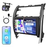 4G+64G Car Radio Stereo for Toyota Camry 2012 2013 2014, Wireless Carplay&Android Auto with Android 12 Support Bluetooth/GPS/WiFi/Back-up Camera/SWC/FM, 10.2 Inch IPS Touch Screen for Camry